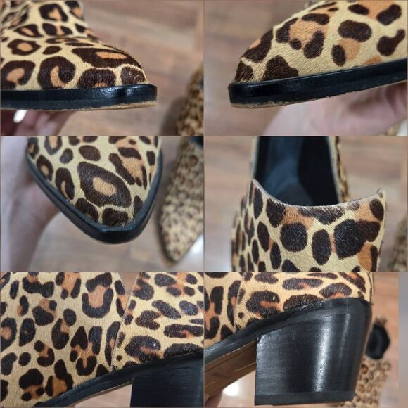 Dolce Vita Leopard Print Chelsea Slip-on Block Heel Booties(F032)-Size 7 - Picture 12 of 12